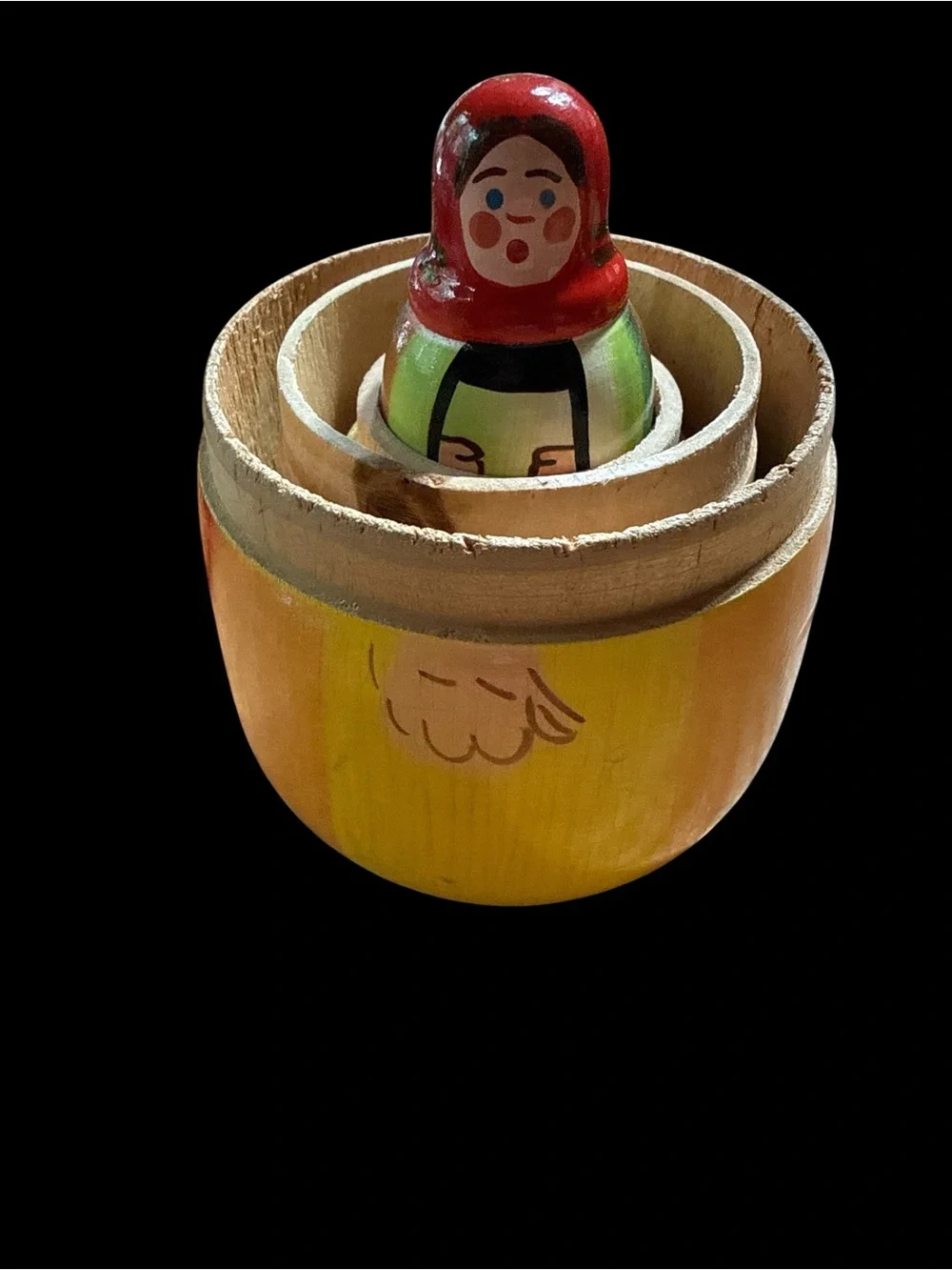 Vintage Babushka Polish Russian Nesting Dolls